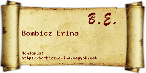 Bombicz Erina névjegykártya